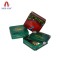 High Quality Green Christmas Square Cookie Tin Box